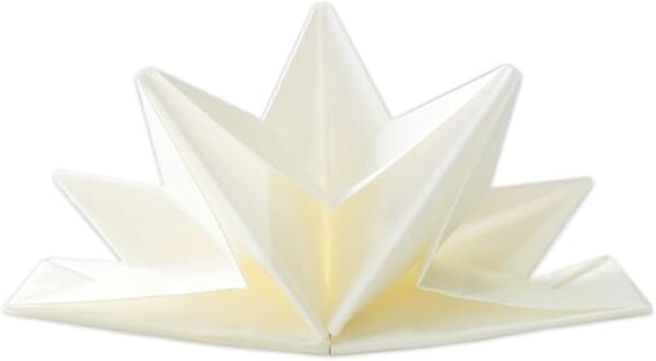 Star Shaped Origami Dinner Napkins in White (Disposable) - 12 Pack, 23" x 15", 3-Ply Paper - Style Name: Pop Gaze