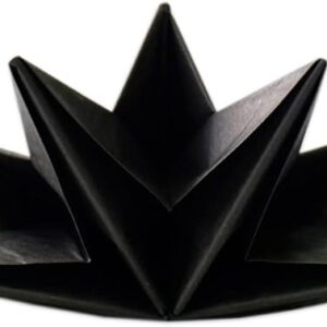 Star Shaped Origami Dinner Napkins in Black (Disposable) - 12 Pack, 23" x 15", 3-Ply Paper - Style Name: Pop Gaze