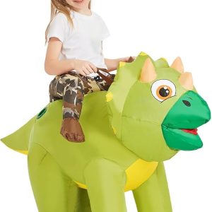 GOOSH Inflatable Dinosaur Costume Kids Triceratops Costume Halloween Dinosaur Blow up Costumes Kids Dinosaur Costumes Toddler