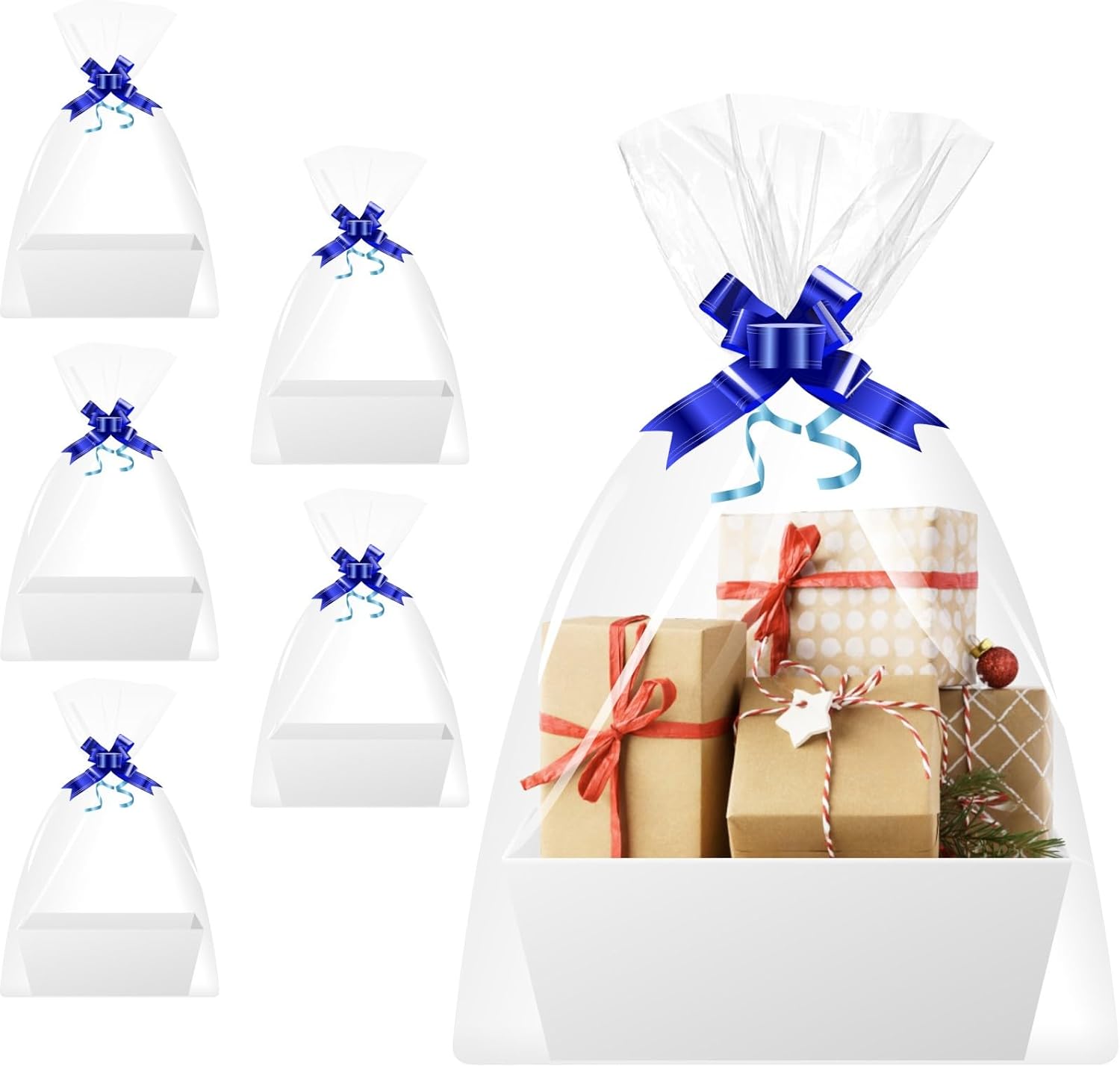Baskets For Gifts Empty Organizing,【5PK】 White Small Gift Basket Empty To Fill For Holiday, Birthday, Christmas, Valentines Day,Wedding Baby Party Gifting And Any Occasion