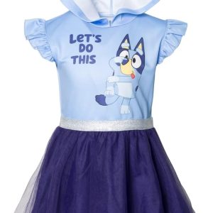 Bluey Bingo Girls Mesh Cosplay Dress Toddler to Big Kid