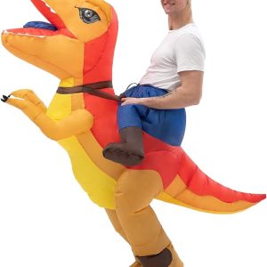 Inflatable Ride-on Dinosaur Costumes T-rex Costume Blow up Suit Funny Fancy Dress Cosplay