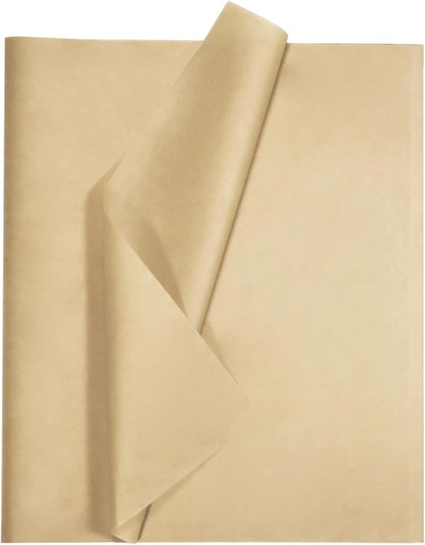 Undemouc 100 Sheets Kraft Tissue Paper 20x14 Inches Tissue Paper Bulk for Bags Wrapping Tissue Paper for DIY Crafts Birthday Weddings Baby Shower Graduation Party Decor