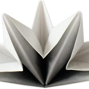Star Shaped Origami Dinner Napkins in Gradient Black & White (Disposable) - 12 Pack, 23" x 15", 3-Ply Paper - Style Name: Pop Gaze