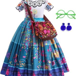 Mirabel Costume for Girls Magic Family Dress Cosplay Princess Halloween Party Outfit