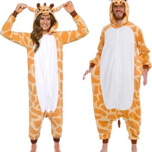 Funziez! Adult Onesie Halloween Costume - Animal and Sea Creature - Plush One Piece Cosplay Suit for Adults, Men and Women