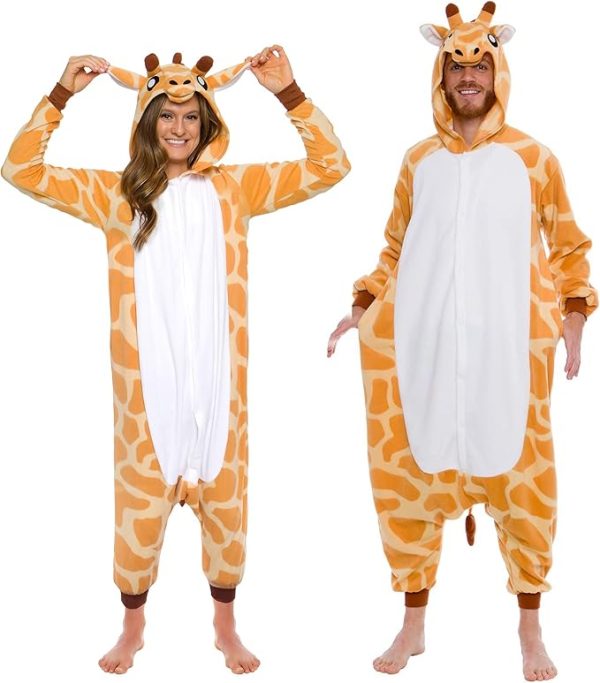 Funziez! Adult Onesie Halloween Costume - Animal and Sea Creature - Plush One Piece Cosplay Suit for Adults, Men and Women