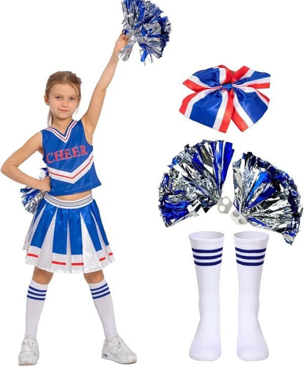 Cheerleader Costume For Girls Halloween Costumes Cheerleading Outfit Cheer Uniform Dress Up Birthday Christmas Gifts