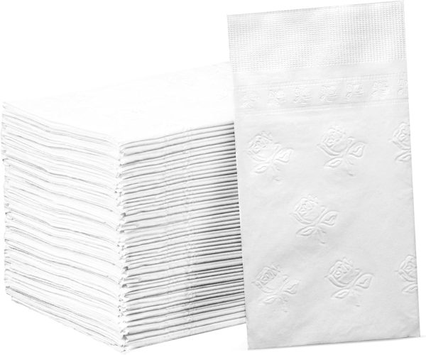 Vplus 600 Pack Paper Napkins Guest Towels Disposable Premium Quality 3-ply Dinner Napkins Disposable Soft, Absorbent, Party Napkins Wedding Napkins for Kitchen, Parties, Dinners or Events(Gold)