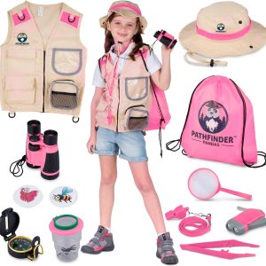 Kids Explorer Kit with Safari Vest & Hat for 3-12 Year Old Boys & Girls - Safari Costume Kids, Zoo Keeper, Paleontologist, Bug Kit & More - Giftable STEM Outdoor Explorer Kit for Kids + Bug Ebook