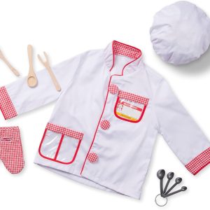 Melissa & Doug Chef Role Play Costume Set With Accessories - Pretend Chef Outfit For Kids Ages 3+