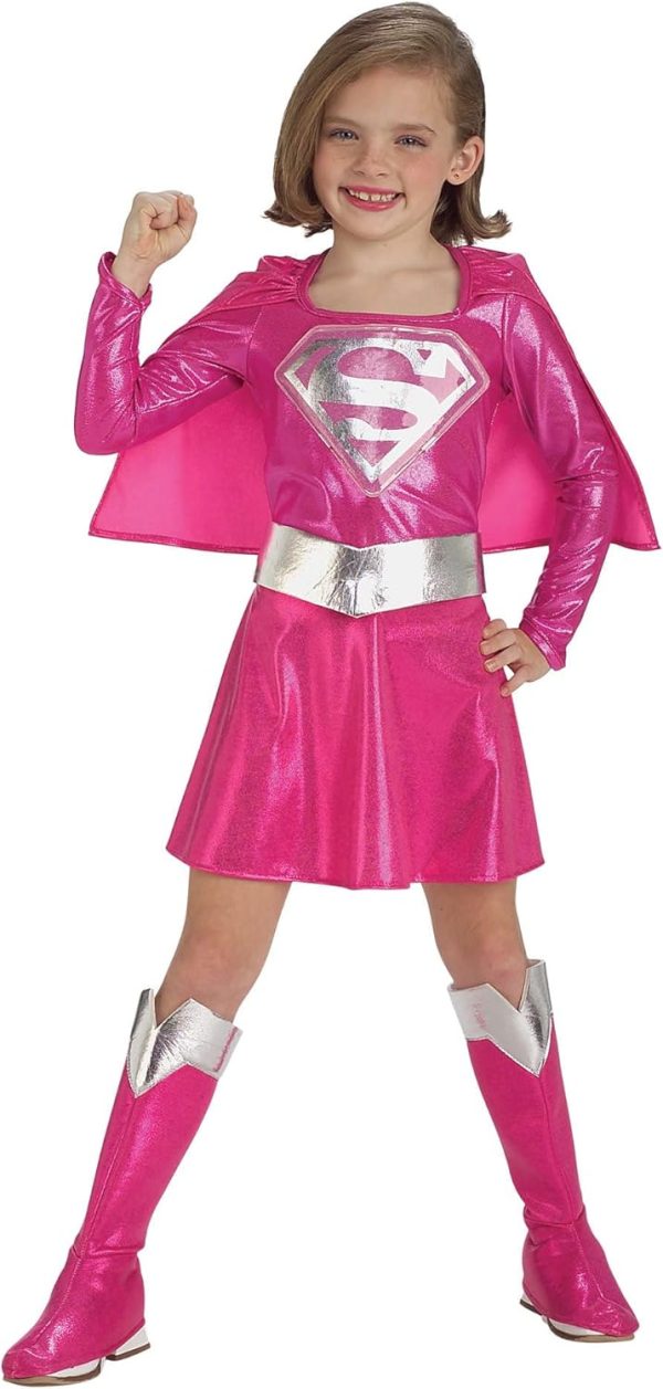 Rubies Child's DC Comics Pink Supergirl Costume, Small