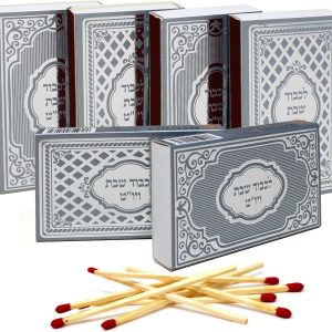 Large Kitchen Matches for Candles - 6 Boxes Wooden Matches for Home and Kitchen - Decorative Matches for Shabbat Candles Lighting and Everyday Use - 270 Shabbat Matches
