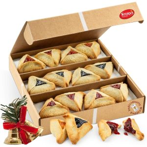 Shortbread Cookies | Hamentaschen Cookies Individually Wrapped [12 Count] Apricot, Prune, Raspberry | Purim Gift Basket | Mishloach Manot for Mom, Dad & Friends | Kosher & Nut Free-Stern’s Bakery