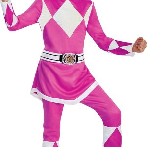 Disguise Pink Ranger Deluxe Child Costume, Pink, Size/(4-6x)