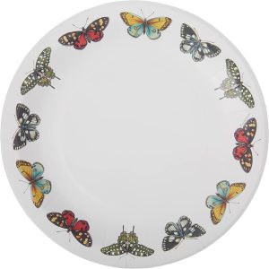 C.R. Gibson Portmeirion Botanical Garden Disposable Paper Dinner Plate Set for Parties, 10.5" Diameter