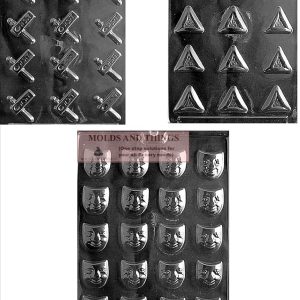 mold Assorted Purim Chocolate Candy Mold With Copywrited molding Instructions Jewish Candy mold
