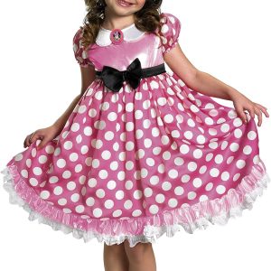 Disguise costumes Disguise Girl's Minnie Mouse Clubhouse Glow in the Dark childrens costumes, Pink/White, Small 4-6X US