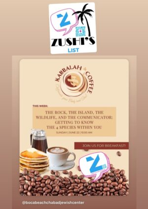 Kabbalah session with breakfast in Boca Raton Jewish community