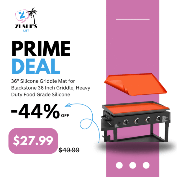 36" Silicone Griddle Mat for Blackstone 36 Inch Griddle, Heavy Duty Food Grade Silicone Griddle Cover, Protect Your Griddle from Dirt & Rust All Year Round