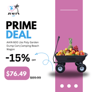 AAIN 600 Lbs Poly Garden Dump Cart,Camping Beach Wagon with 180° Rotating Handle and 10"Pneumatic Tires,Practical Heavy Duty Yard carts and Wagons,Quick Release Utility Wheel Barrow Trolley,Green A078