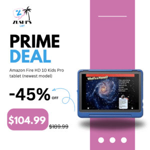 Amazon Fire HD 10 Kids Pro tablet (newest model) ages 6-12. Bright 10.1" HD screen, includes ad-free content, robust parental controls, 13-hr battery and slim case for older kids, 32 GB, Happy Day Visit the Amazon Fire Tablets Store