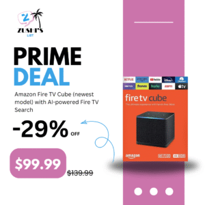 Amazon Fire TV Cube (newest model) with AI-powered Fire TV Search, Hands-free streaming device with Alexa, Wi-Fi 6E, 4K Ultra HD