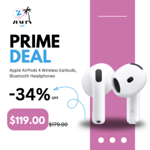 Apple AirPods 4 Wireless Earbuds, Bluetooth Headphones, with Active Noise Cancellation, Adaptive Audio, Transparency Mode, Personalized Spatial Audio, USB-C Charging Case, Wireless Charging, H2 Chip