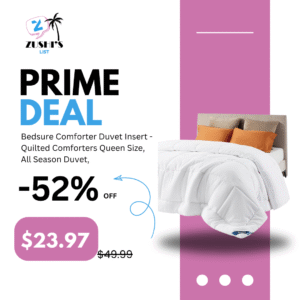 Bedsure Comforter Duvet Insert - Quilted Comforters Queen Size, All Season Duvet, Down Alternative Bedding, with 8 Tabs, Gifts for Women/Men, White, Queen 88 x 88 Inches