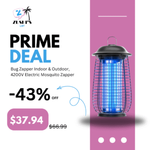 Bug Zapper Indoor & Outdoor, 4200V Electric Mosquito Zapper, 10 Years Lifespan, 6.5ft Power Cord, Waterproof, Fly Trap Mosquito Trap, Fly Killer Fly Zapper for Home, Patio, Kitchen, Backyard, Camping