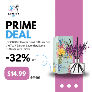 COCODOR Flower Reed Diffuser Set / 6.7oz / Garden Lavender/Scent Diffuser with Sticks Home Fragrance Oil Reed Diffuser for Bathroom Shelf Decor
