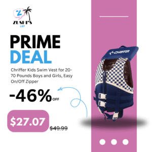 Chriffer Kids Swim Vest for 20-70 Pounds Boys and Girls, Easy On/Off Zipper, Swimming Toddler Floaties Jackets for 2, 3, 4, 5, 6, 7, 8 Years Old/Beach Pool Water Park