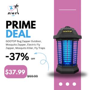 GOOTOP Bug Zapper Outdoor, Mosquito Zapper, Electric Fly Zapper, Mosquito Killer, Fly Traps, 3 Prong Plug, Flying Insects Zapper Indoor Outdoor 90-130V, 4200V, ABS Plastic Outer (Black)