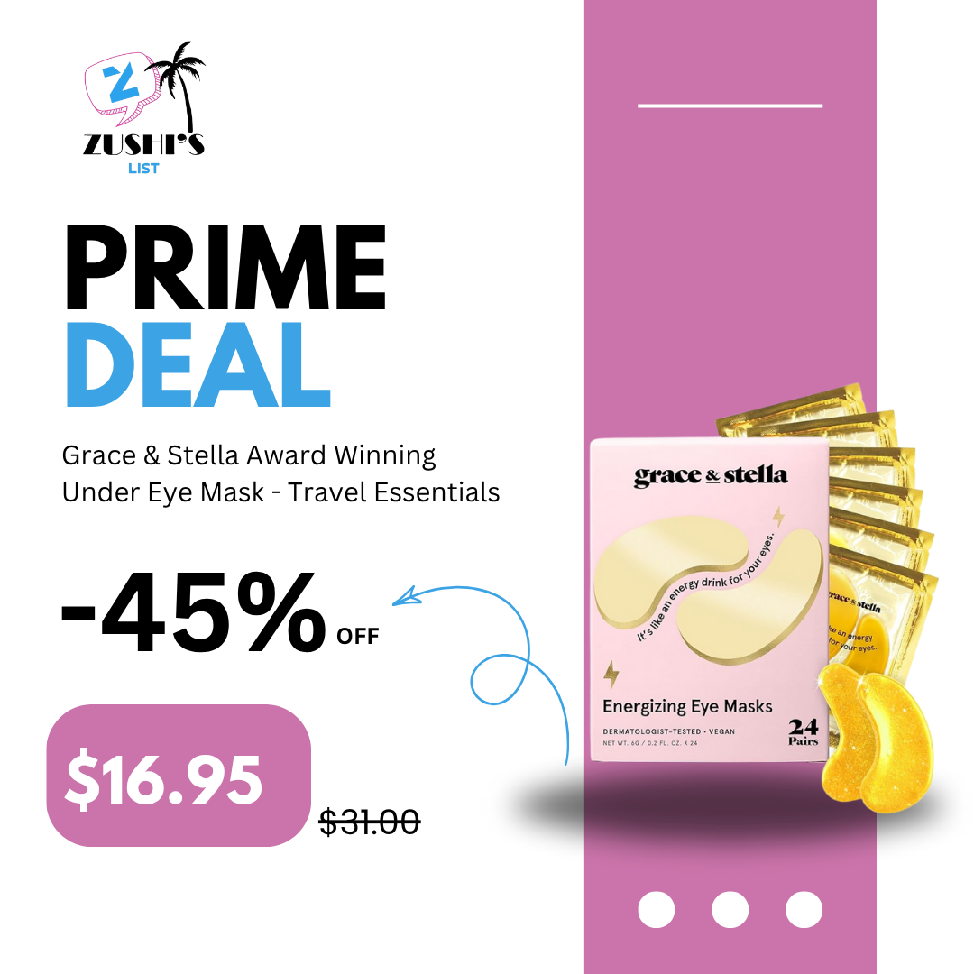 grace & stella Award Winning Under Eye Mask - Travel Essentials - Birthday Gifts for Women - Gel Eye Patches for Dark Circles, Puffy Eyes, Wrinkles, Undereye Bags - Vegan - Self Care (24 Pairs, Gold)