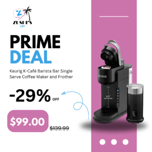 Keurig K-Café Barista Bar Single Serve Coffee Maker and Frother, with 3 Brew Sizes, Hot and Cold Coffee Capabilities, 2oz Coffee Shot Button, Black