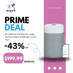 BLUEAIR Air Purifiers for Large Rooms, Cleans 3,048 Sqft In One Hour, HEPASilent Smart Air Cleaner For Home, Pets, Allergies, Virus, Dust, Mold, Smoke - Blue Pure 211i Max
