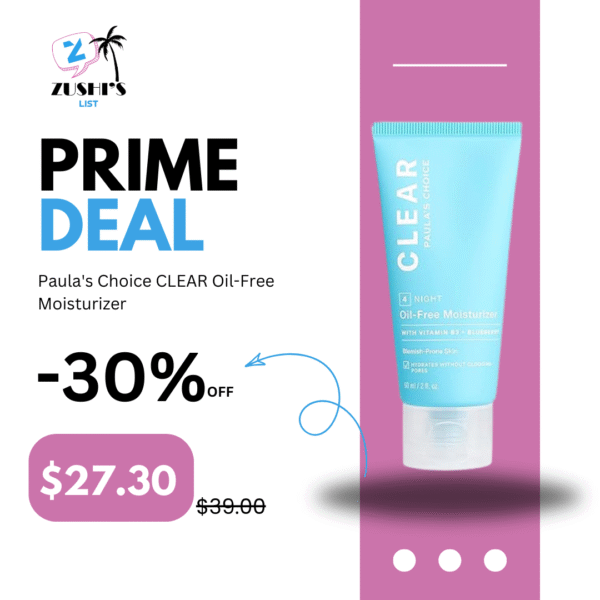 Paula's Choice CLEAR Oil-Free Moisturizer, Lightweight Face Moisturizer for Acne-Prone Skin, Pore-Minimizing Niacinamide, Soothing Antioxidants, Ceramides to Calm Redness