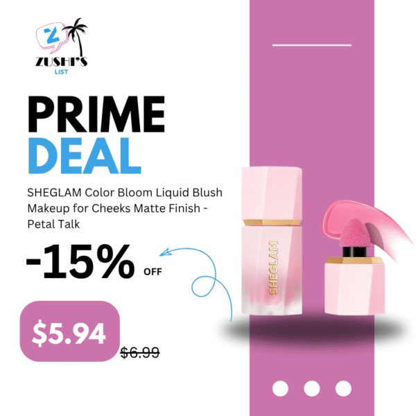 SHEGLAM Color Bloom Liquid Blush Makeup for Cheeks Matte Finish - Petal Talk