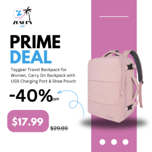 Taygeer Travel Backpack for Women, Carry On Backpack with USB Charging Port & Shoe Pouch, TSA 15.6inch Laptop Mochila Flight Approved, Nurse Bag Casual Daypack for Weekender Business Hiking, Pink