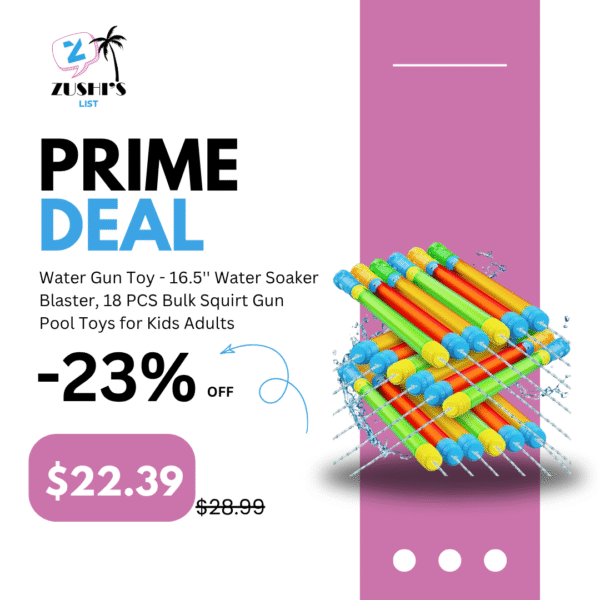 Water Gun Toy - 16.5'' Water Soaker Blaster, 18 PCS Bulk Squirt Gun Pool Toys for Kids Adults, Water Guns for Summer Outdoor Swimming Pool Beach Party Games
