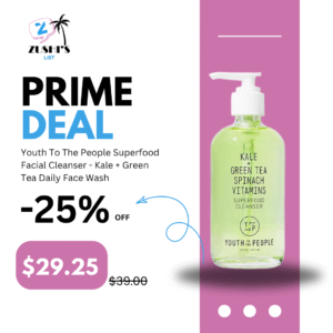 Youth To The People Superfood Facial Cleanser - Kale + Green Tea Daily Face Wash, Gentle Makeup Remover, With Antioxidants for Glowing Skin & Less Visible Pores, Award-winning, Refillable Packaging