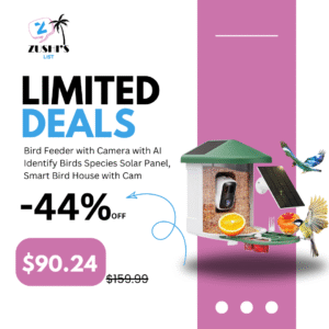 Bird Feeder with Camera with AI Identify Birds Species Solar Panel, Smart Bird House with Cam, 2K Live View, Instant Arrival Alerts
