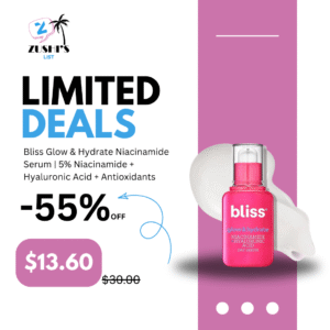 Bliss Glow & Hydrate Niacinamide Serum | 5% Niacinamide + Hyaluronic Acid + Antioxidants | Clinically Balanced for Brighter, Smoother, Hydrated Skin |Clean, Vegan & Cruelty-Free | 1 Fl Oz