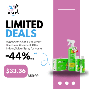 BugMD Ant Killer & Bug Spray - Roach and Cockroach Killer Indoor, Spider Spray for Home, Fly and Insect Defense, Natural, Safe with Essential Oils, Plant-Powered, Pest Control - Starter Kit