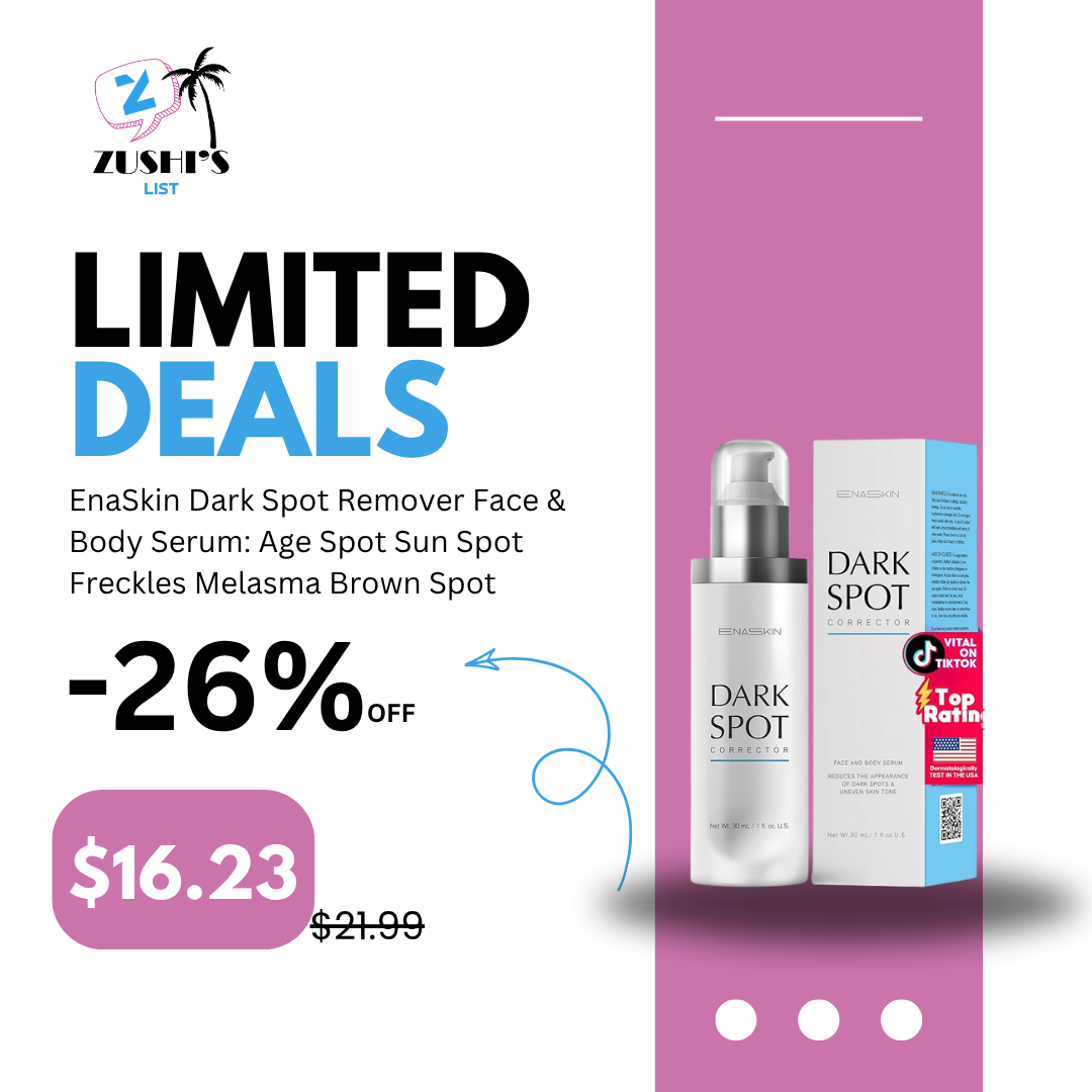 EnaSkin Dark Spot Remover Face & Body Serum: Age Spot Sun Spot Freckles Melasma Brown Spot - Advanced Formula with Niacinamide for Women and Men (1.0 Fl Oz)