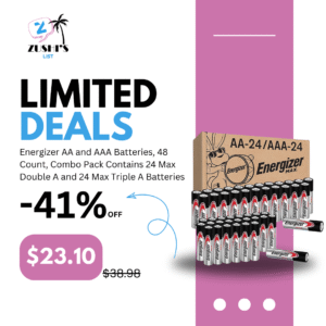 Energizer AA and AAA Batteries, 48 Count, Combo Pack Contains 24 Max Double A and 24 Max Triple A Batteries