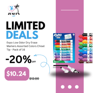 Expo Low Odor Dry Erase Markers Assorted Colors Chisel Tip - Pack of 16
