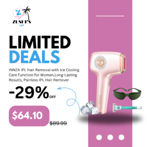 INNZA IPL Hair Removal with Ice Cooling Care Function for Women,Long-Lasting Results,999,999 Flashes Painless IPL Hair Remover, Hair Removal Device for Armpits Legs Arms Bikini Line