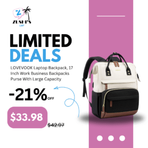 LOVEVOOK Laptop Backpack for Women, 17 Inch Work Business Backpacks Purse With Large Capacity, Waterproof Nurse Bag College Bookbag for School, Waterproof Casual Daypack for Travel