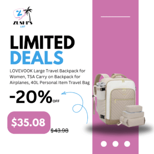 LOVEVOOK Large Travel Backpack for Women, TSA Carry on Backpack for Airplanes, 40L Personal Item Travel Bag for Women fits 17" Laptop,Waterproof Carry on Bag Airplane Approved with 3 Packing Cubes